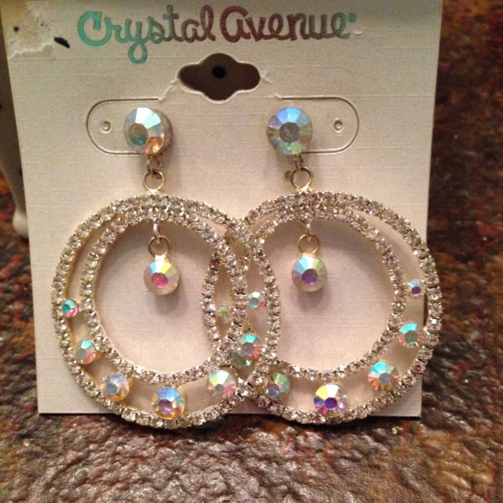 Bridal Multicolor Crystal Earrings
